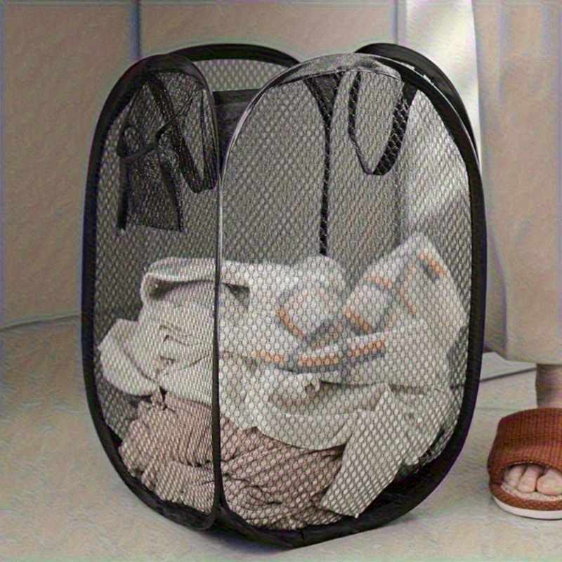 Sock Organizer Tray - Collapsible Pop-up Mesh Laundry Basket Portable