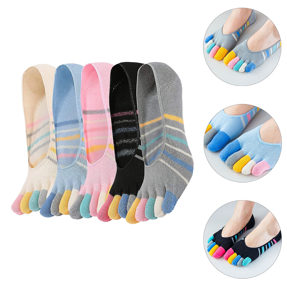 Invisibility Sock Loafer - 5 Pairs Yoga Five Finger Socks