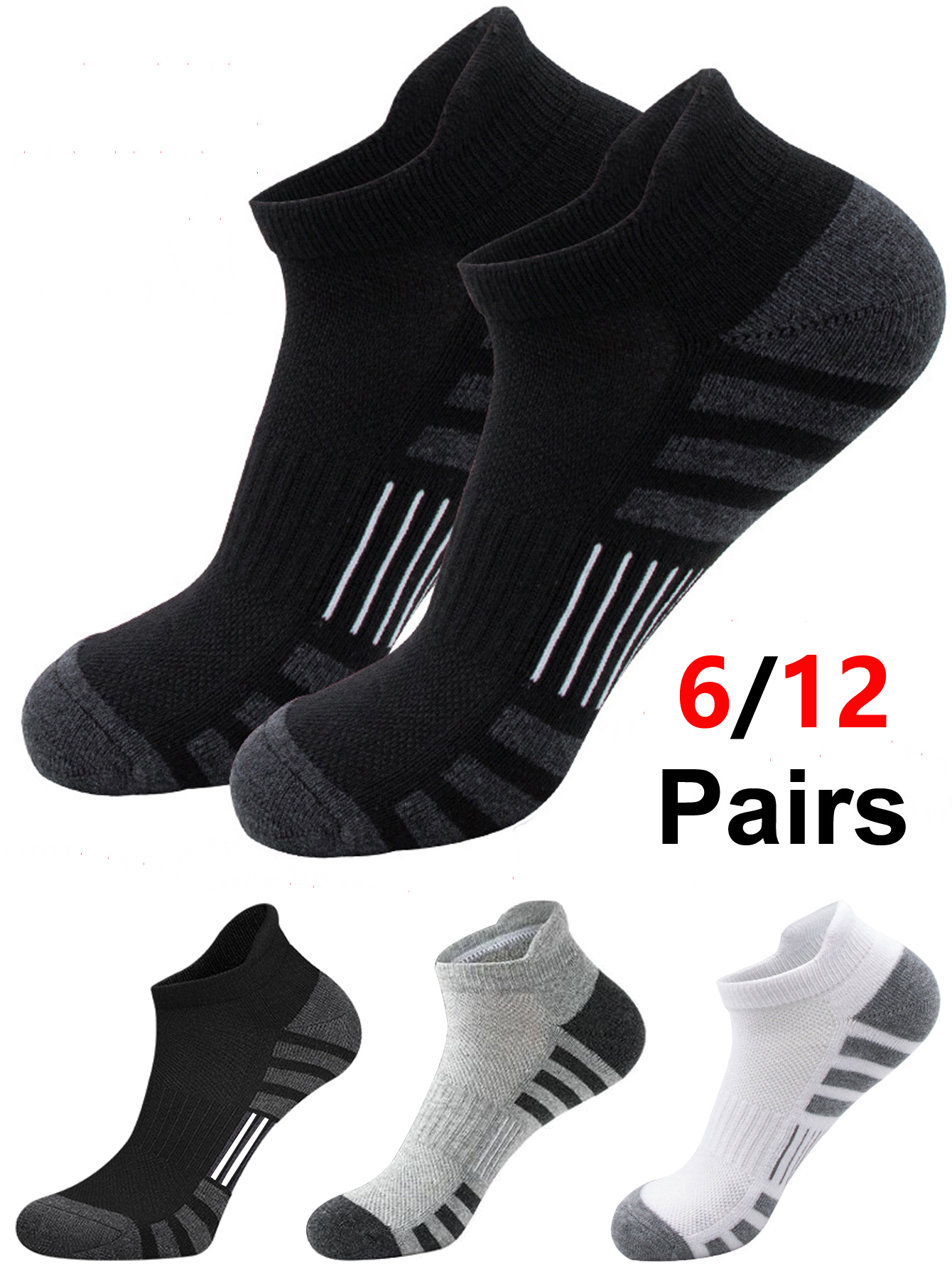6/24 Pairs Cushioned Breathabl - Athletic Sock Cushion 리뷰 및 가격