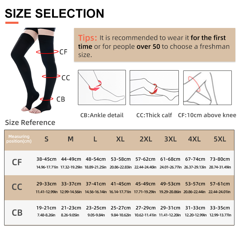 1Pair Thigh High Open Toe Medi - Compression Sock Medical 리뷰 및 가격