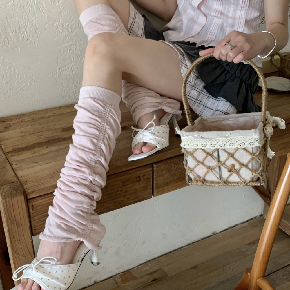 Pink Ruffle Bubble Slouchy Leg - Boot Sock Slouchy 리뷰 및 가격