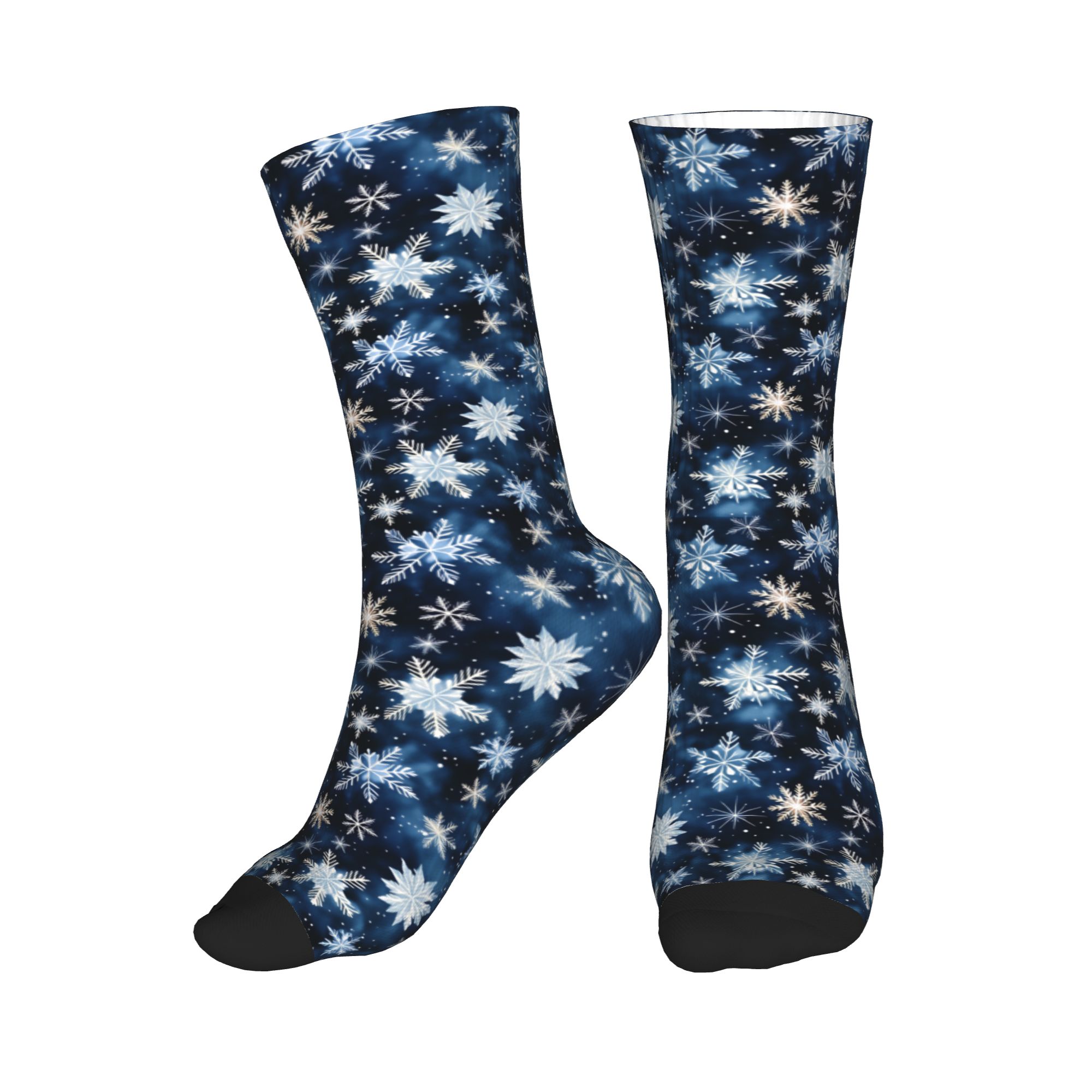 Navy Blue Snowflake Pattern Me - Dress Sock Men 리뷰 및 가격