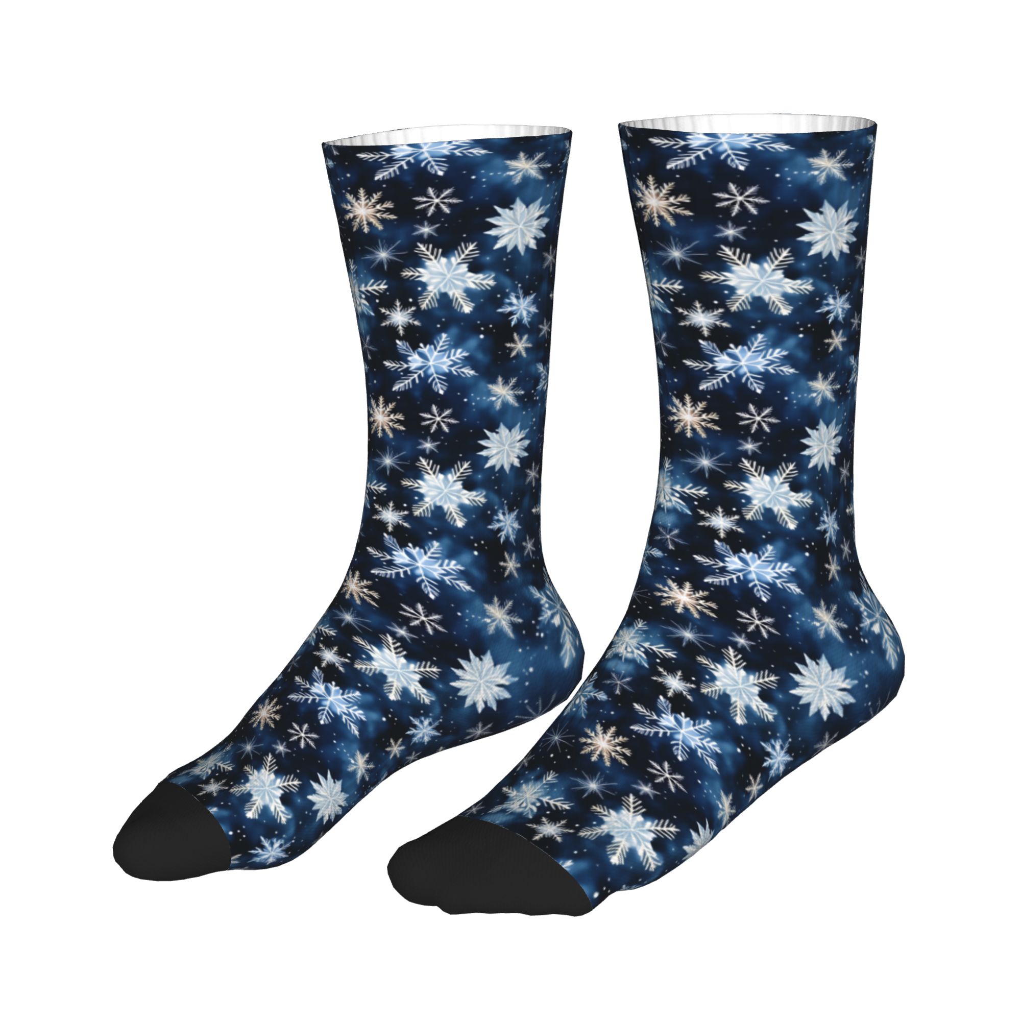 Navy Blue Snowflake Pattern Me - Dress Sock Men 리뷰 및 가격