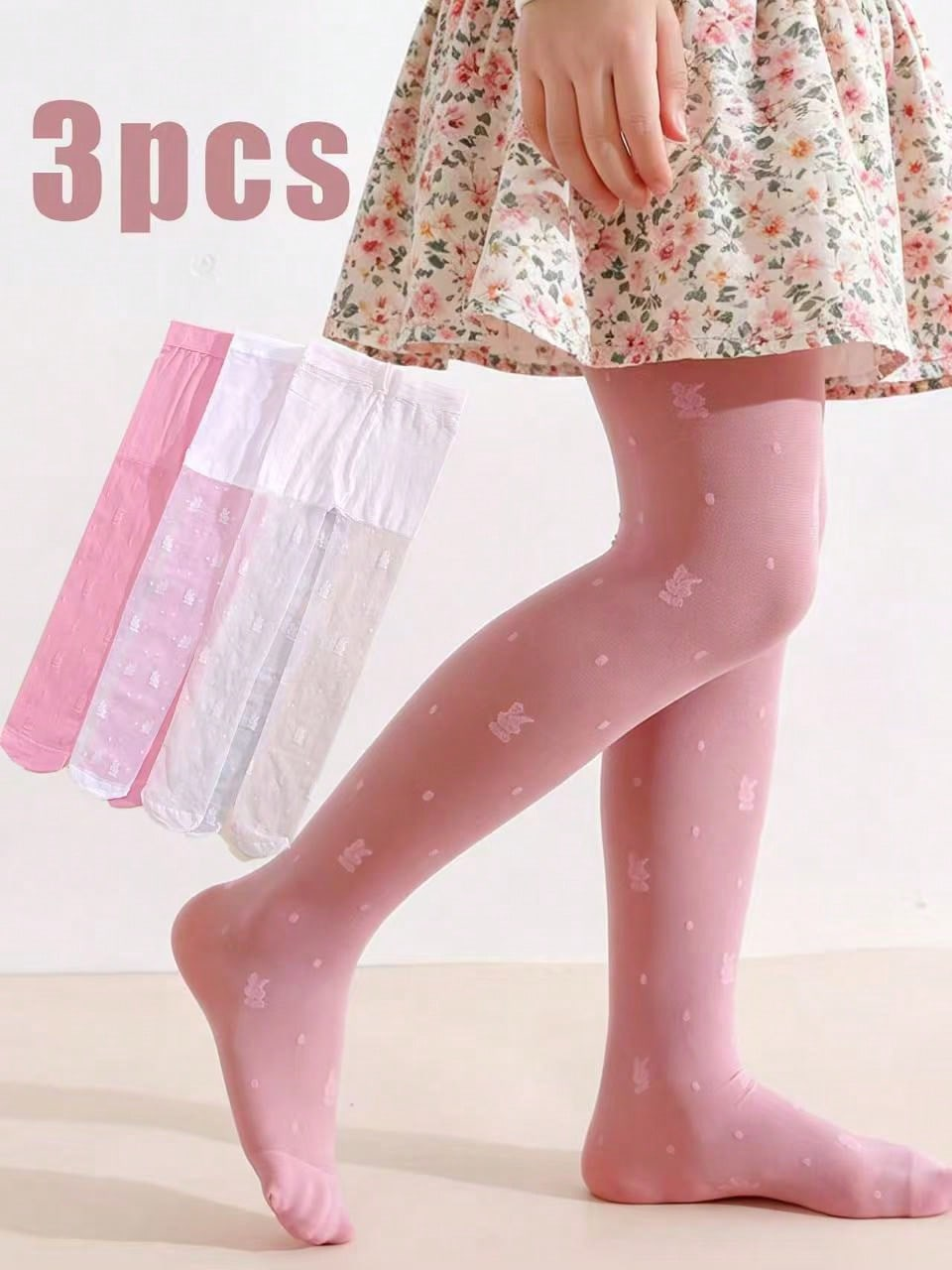 3Pack Girls Rabbit Print Tight - Tights Pantyhose Sheer 리뷰 및 가격