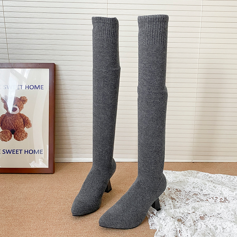 High Heels Women's Sock Boots  - Knee High Sock Women 리뷰 및 가격