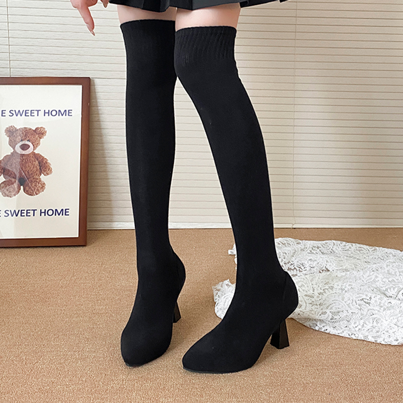 High Heels Women's Sock Boots  - Knee High Sock Women 리뷰 및 가격