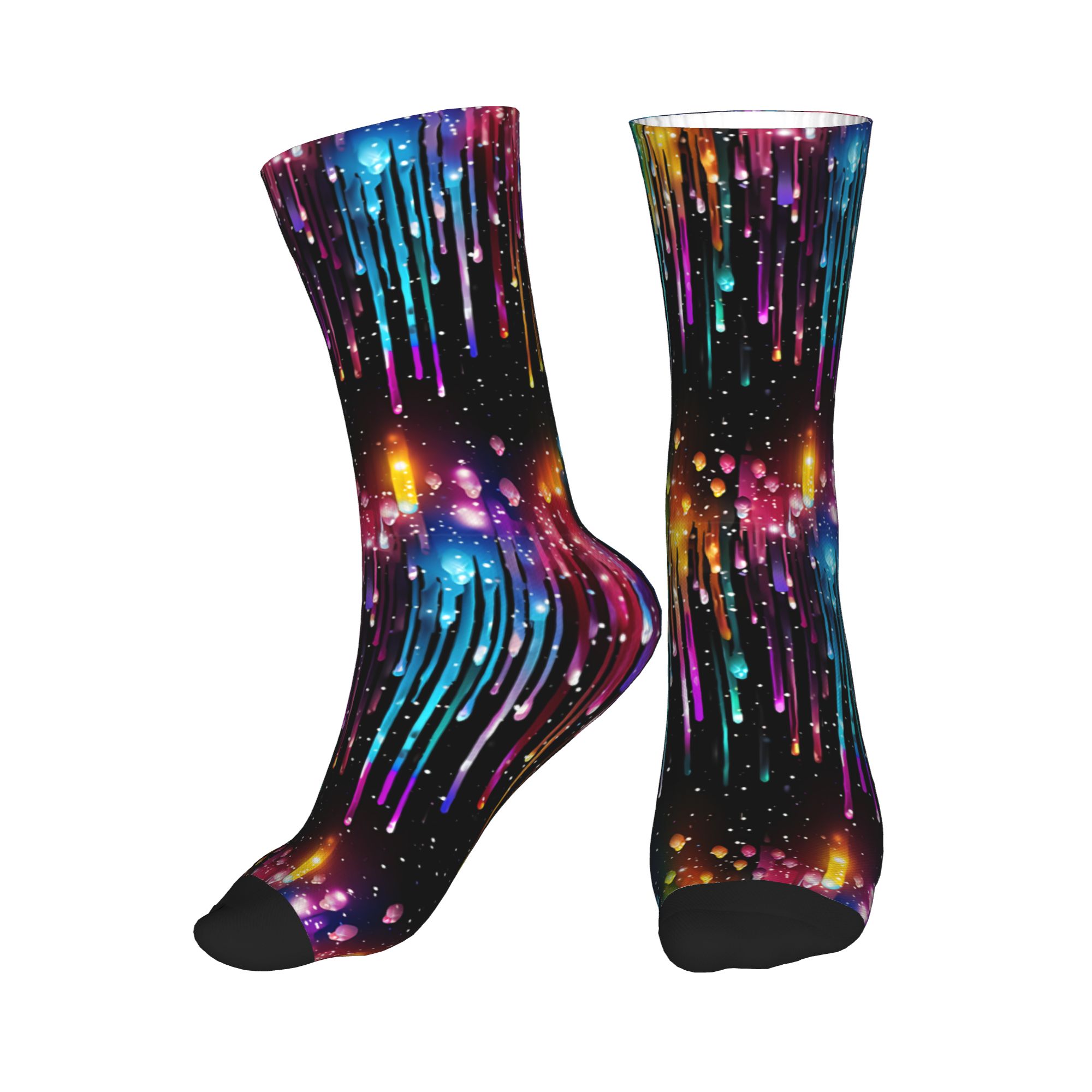 Cute Men's Dripping Rainbow Li - Dress Sock Men 리뷰 및 가격