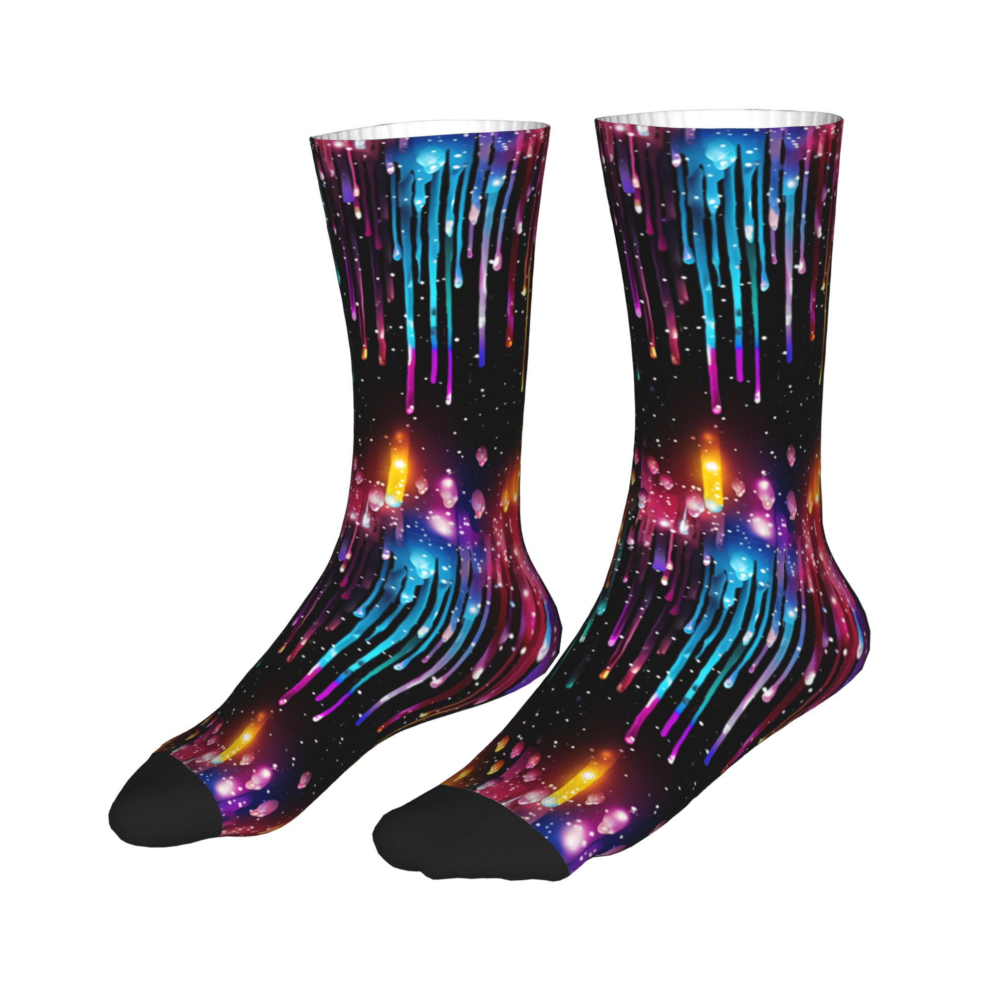 Cute Men's Dripping Rainbow Li - Dress Sock Men 리뷰 및 가격