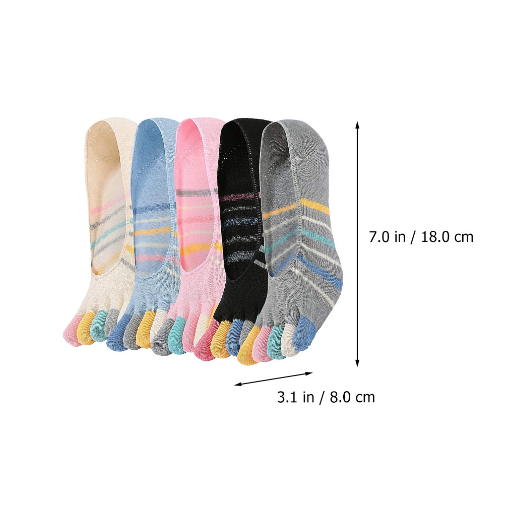 5 Pairs Yoga Five Finger Socks - Invisibility Sock Loafer 리뷰 및 가격