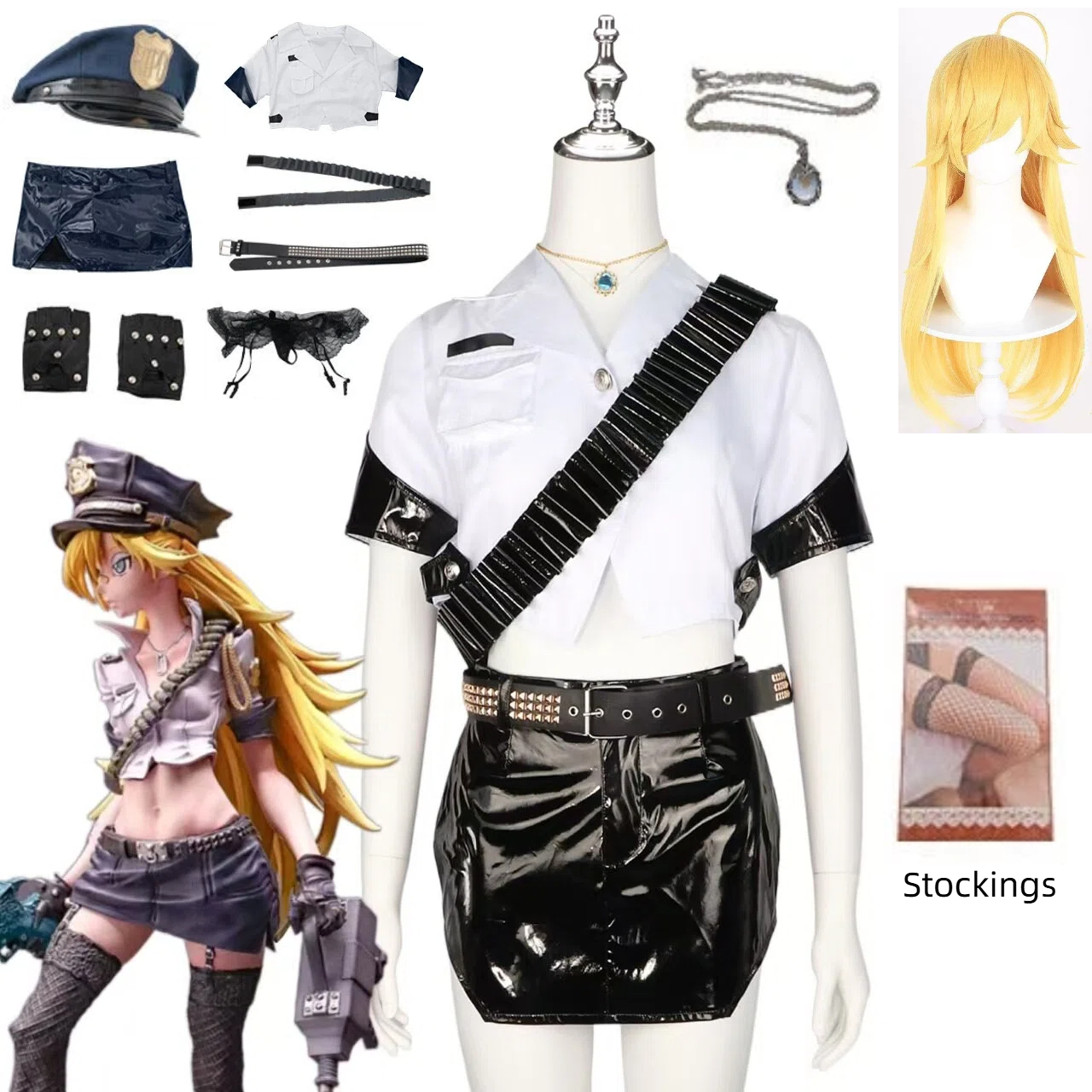 Anime Panty Stocking Cosplay C - Fishnet Stocking Women 리뷰 및 가격