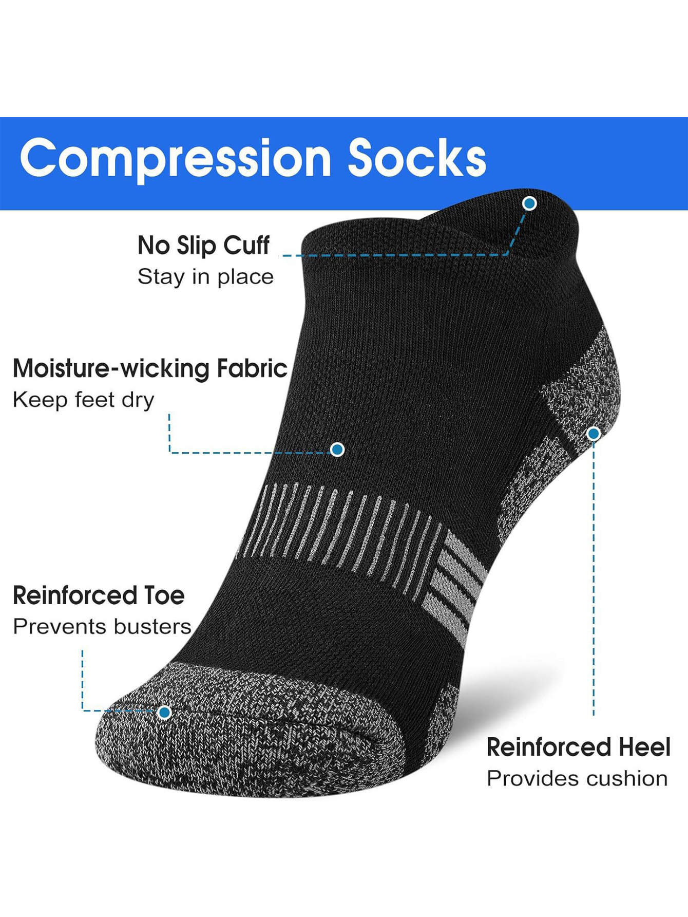 Men's Ankle Socks 6/12 Pairs B - Ankle Sock Low Cut 리뷰 및 가격