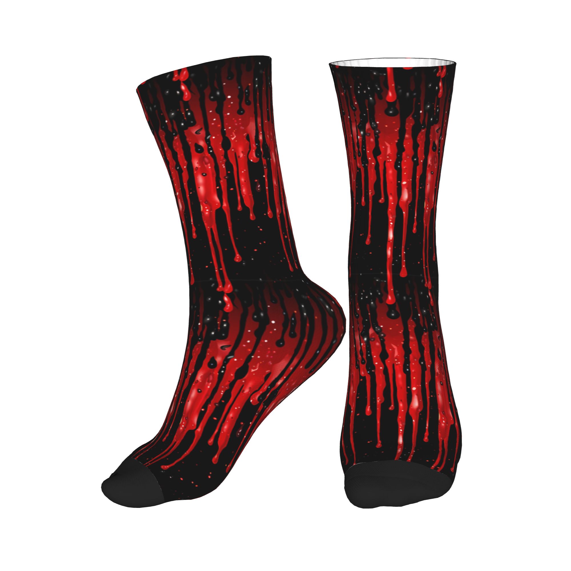 Dripping Red Liquid Pattern  M - Dress Sock Men 리뷰 및 가격