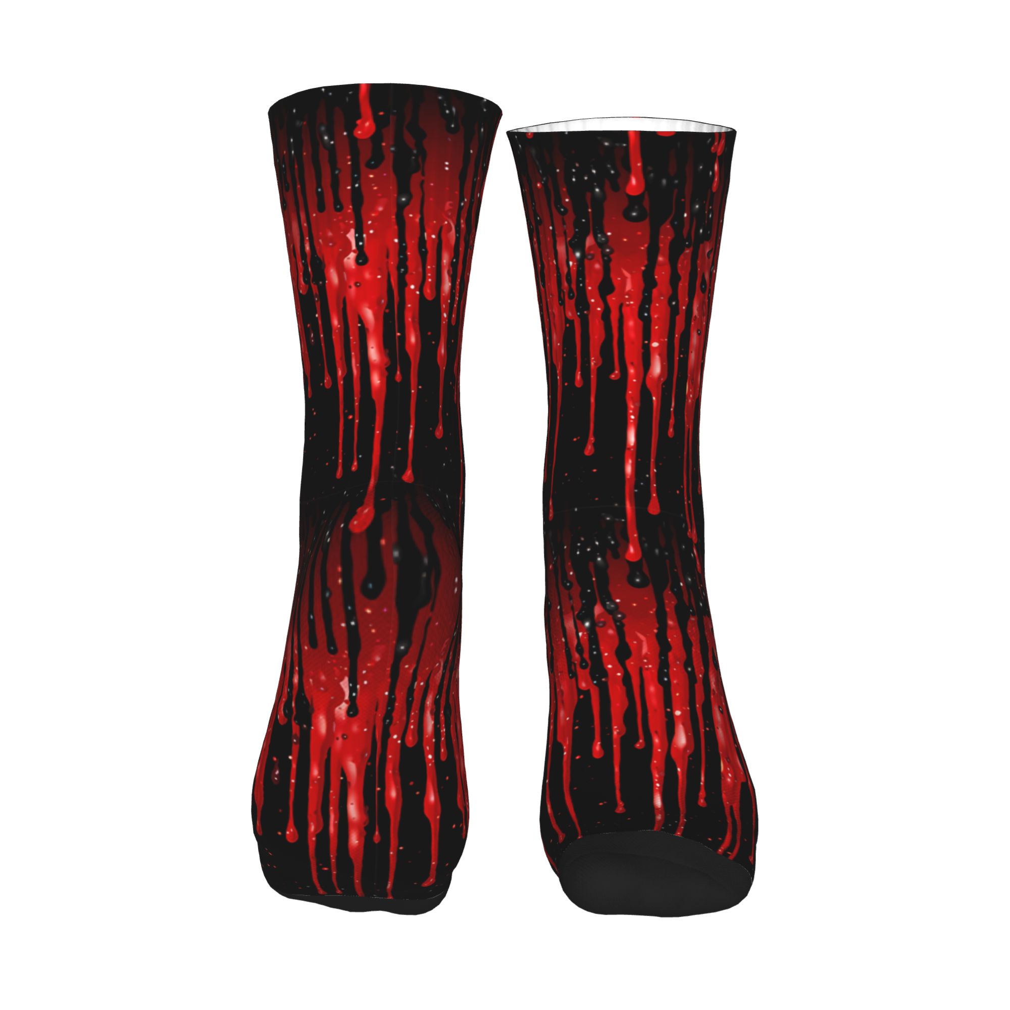 Dripping Red Liquid Pattern  M - Dress Sock Men 리뷰 및 가격