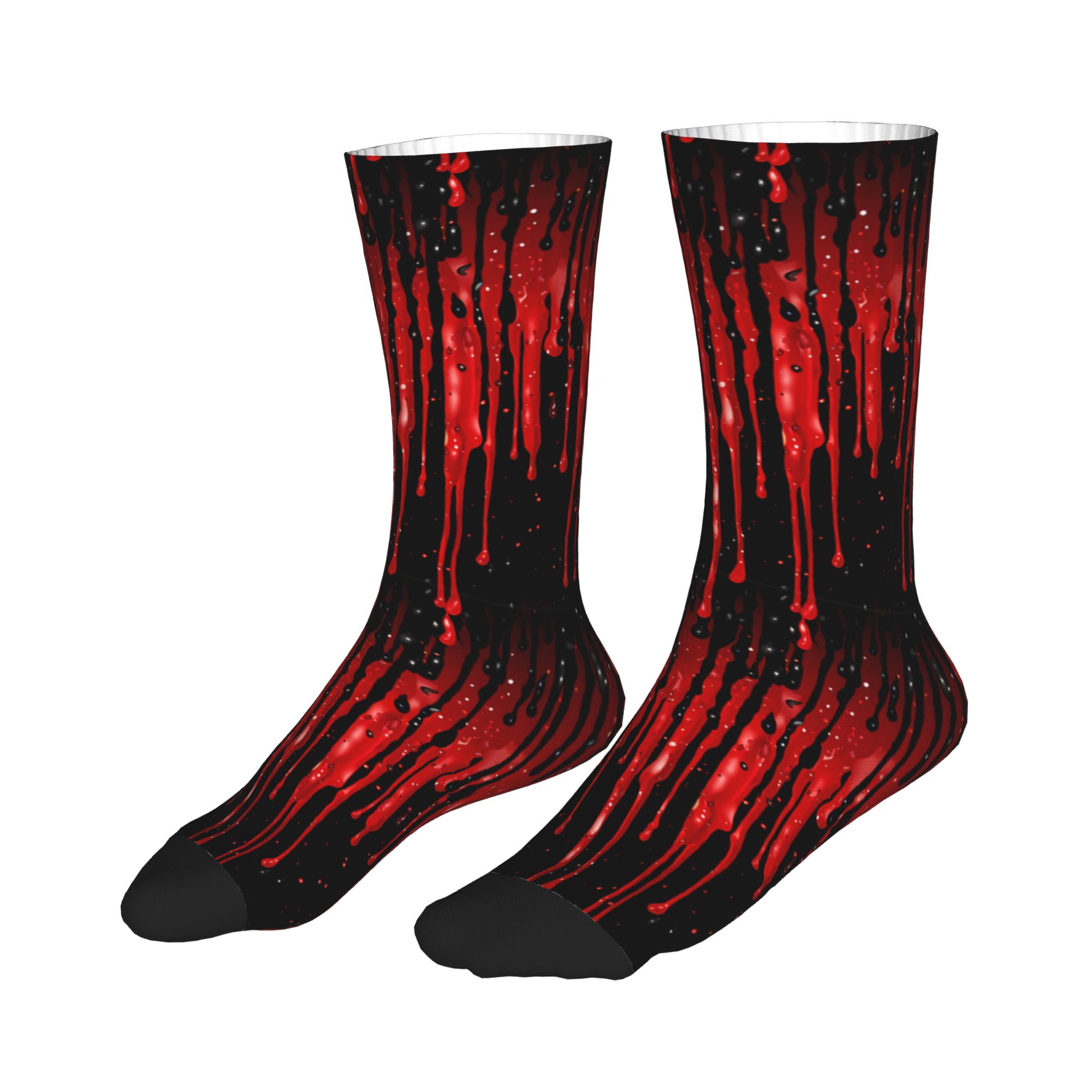 Dripping Red Liquid Pattern  M - Dress Sock Men 리뷰 및 가격