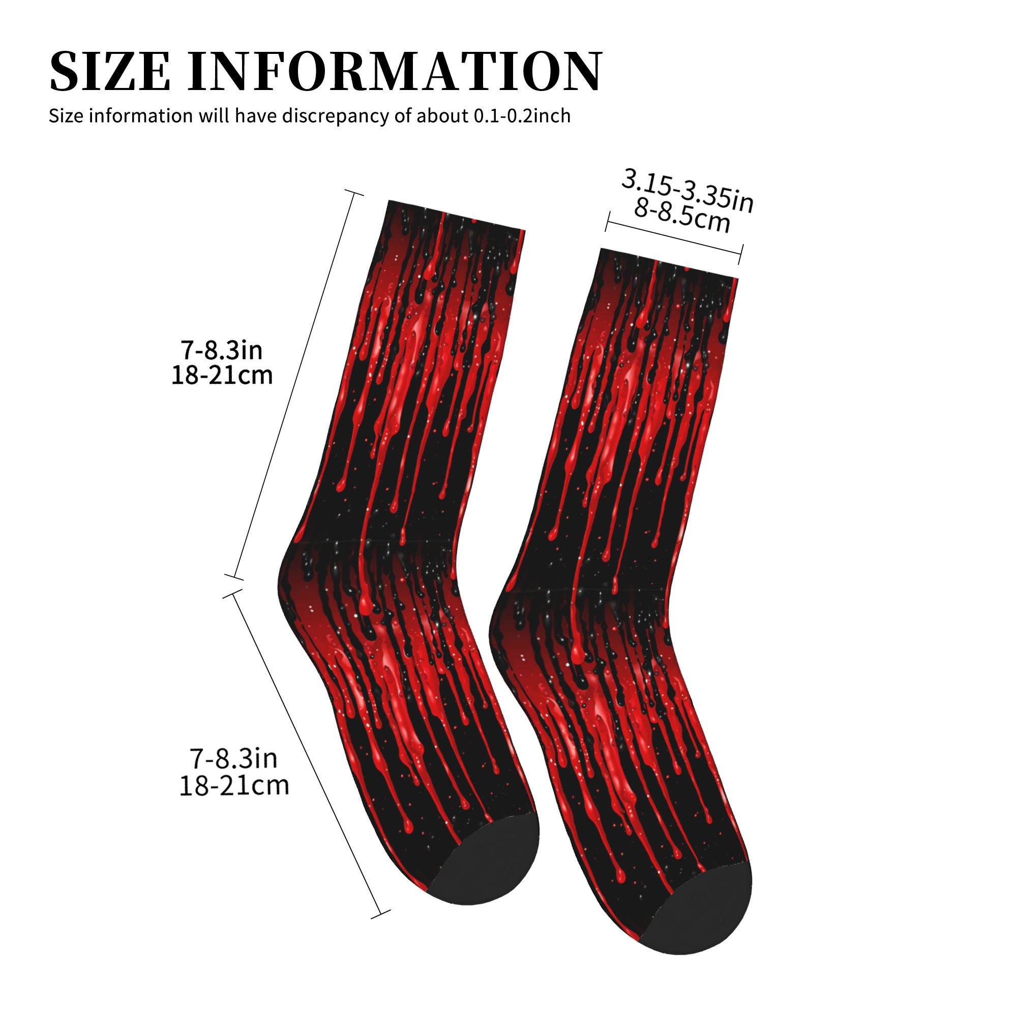Dripping Red Liquid Pattern  M - Dress Sock Men 리뷰 및 가격
