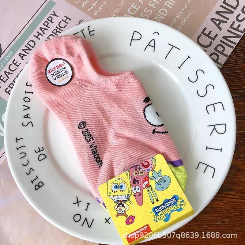 4PCS Hot Cute SpongeBob Square - Invisibility Sock Loafer 리뷰 및 가격