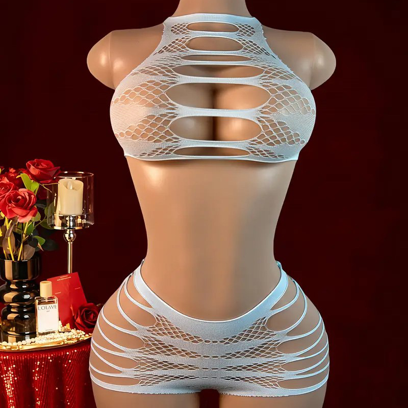 Sexy Lingerie +Panties Hollow  - Fishnet Stocking Women 리뷰 및 가격