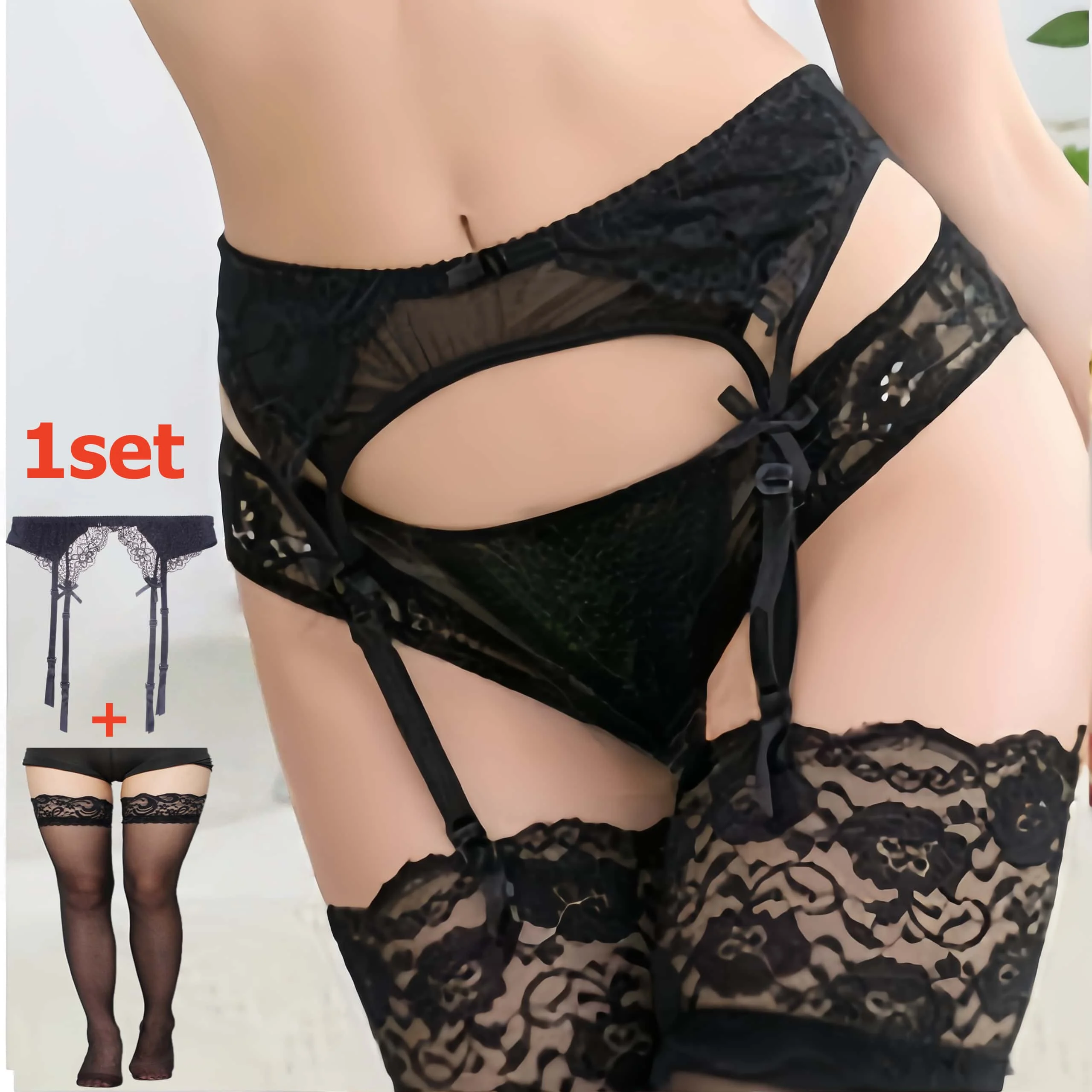 2PCS Women's Suspender Lace St - Tights Pantyhose Sheer 리뷰 및 가격