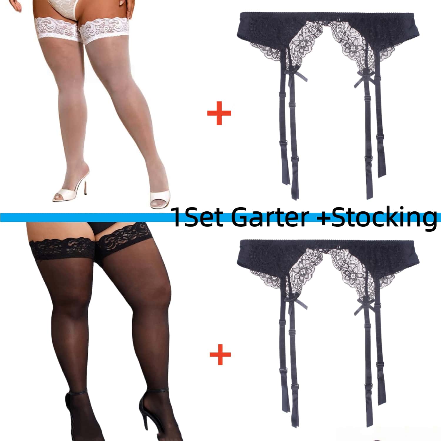 2PCS Women's Suspender Lace St - Tights Pantyhose Sheer 리뷰 및 가격