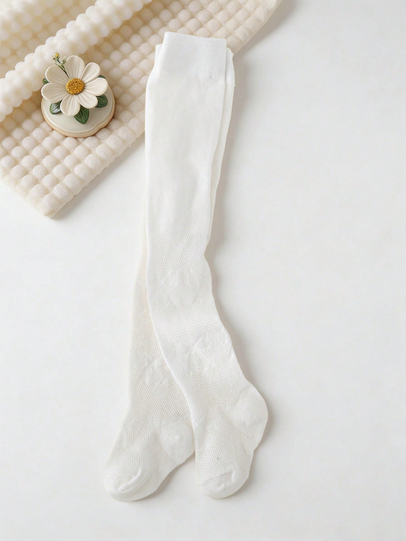 3/1 Pcs Girls White Bow Print  - Tights Pantyhose Sheer 리뷰 및 가격