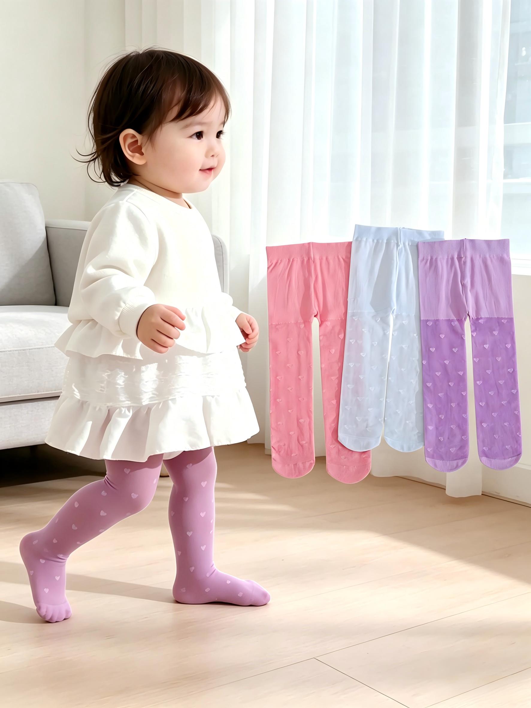 3PCS Toddler Girls Heart Print - Tights Pantyhose Sheer 리뷰 및 가격
