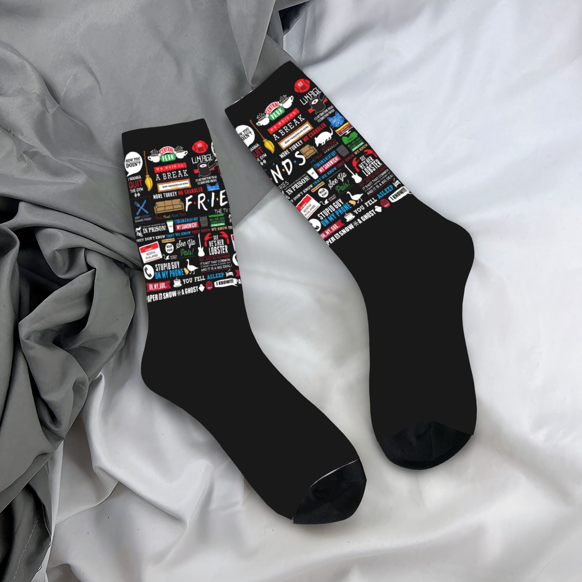 Custom Cute Funny TV Show Frie - No Show Sock Women 리뷰 및 가격