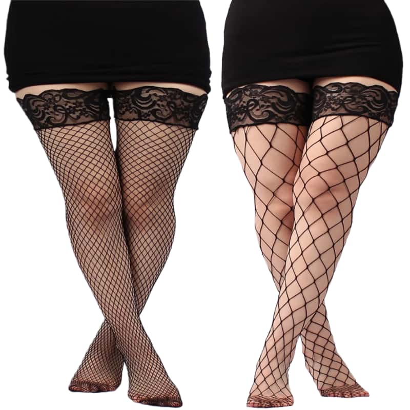 FREEAUCE Plus Size Hollow Mesh - Thigh High Sock Stay Up 리뷰 및 가격