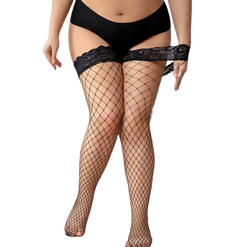 FREEAUCE Plus Size Hollow Mesh - Thigh High Sock Stay Up 리뷰 및 가격